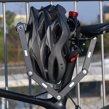 WEST BIKING Портативный замок безопасности велосипеда Противоугонная водонепроницаемая легированная сталь для электровелосипеда, скутера, мотоцикла, прочный цепной замок