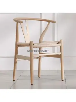 Y стул, обеденный стул, бытовой стул из массива дерева, спинка, обеденный стол, стул Nordic net red, ресторанный стул, деревянный стол, косметический стул