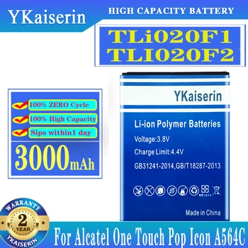 YKaiserin 3000 мАч TLI020F2 Аккумулятор мобильного телефона для Alcatel One Touch Pop C7 OT-7040 OT-7041 для аккумуляторов TCL J720 J720T J726T