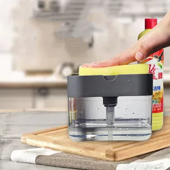 Автоматический дозатор мыла Бутылка для жидкого мыла Кухонная губка Дозатор мыла Ditchen Sponge Dispenser Ручной дозатор мыла