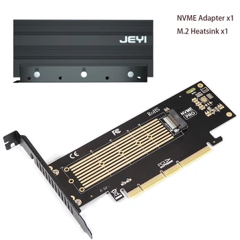 Адаптер PCIe К NVMe с Алюминиевым Радиатором SSD 22110, 64 Гбит /с M2 Ssd Gen4 PCIe 4.0 X4 X8 X16 Карта Расширения для настольных компьютеров