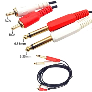 Адаптер RCA на 1/4, кабель-переходник RCA на 1/4 6,35 мм, 2 6,35 мм 1/4 дюйма TRS Dropship