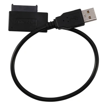 Адаптер-конвертер USB 2.0 на Mini Sata II 7 + 6 13Pin Кабель для ноутбука CD/DVD ROM Slimline Drive