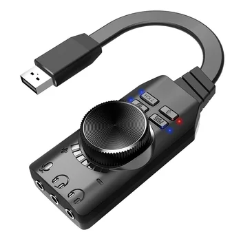 Адаптер-преобразователь звуковой карты GS3 7.1 Channel Внешняя аудиогарнитура USB для ПК