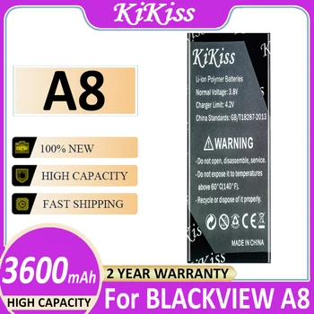 Аккумулятор KiKiss A8 для Blackview A8 Black View 3600 мАч для замены мобильного телефона большой емкости Bateria Литий-полимерный