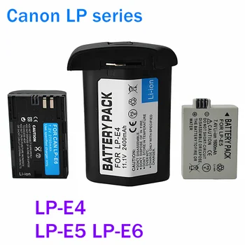 Аккумулятор для фотоаппарата Canon серии LP LP-E4 LP-E5 LP-E6 Li-lon Аккумулятор EOS500D EOS-1Ds Для EOS5D Mark II Для EOS80D EOS1000D 60D 80D