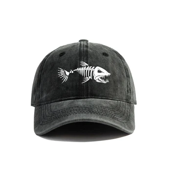 Бейсбольная кепка из рыбьей кости, Летние Шляпы для проблемного папы, Мужские кепки из рыбьей кости для рыбалки на открытом воздухе, MZ-496