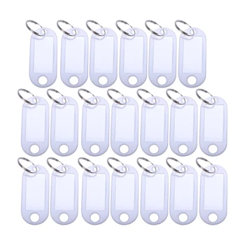 Белый портативный пластиковый брелок для ключей, идентификационные метки для ключей 160 штук