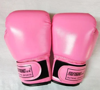 Боксерские перчатки 3-10 лет из искусственной кожи для каратэ Муай Тай, боксерские перчатки для свободного боя, ММА, Санда, тренировочные перчатки для кикбоксинга