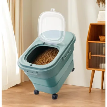 Большой контейнер для хранения корма для домашних животных, коробка для кошачьего корма, сумка с влагонепроницаемым уплотнением, идеально подходит для котенка, все ваши товары для домашних животных