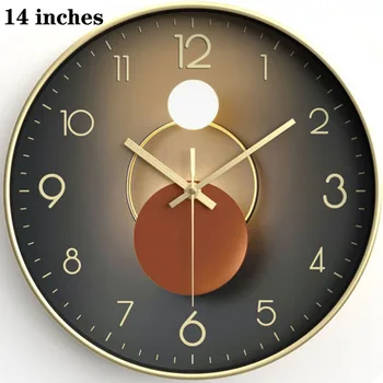 Большой размер 14 дюймов Простые и современные настенные часы гостиная творческая личность модные часы домашние скандинавские часы спальня немой