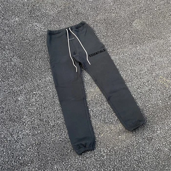 Брюки-карго ESSENTIALS, мужские спортивные штаны, мужские женские 1: 1, высококачественные винтажные брюки-карго для бега трусцой с 3D силиконовой печатью, мужские хип-хоп