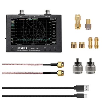Векторный сетевой анализатор SV4401A 7-дюймовый Сенсорный ЖК-анализатор антенн 50 кГц-4,4 ГГц HF VHF UHF Обновление От for Vna