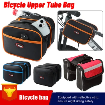 Велосипедная сумка Сумка для верхней трубки велосипеда Большой емкости Водонепроницаемая сумка для шоссейного велосипеда MTB, карман для велосипедной посылки, Аксессуары для велоспорта