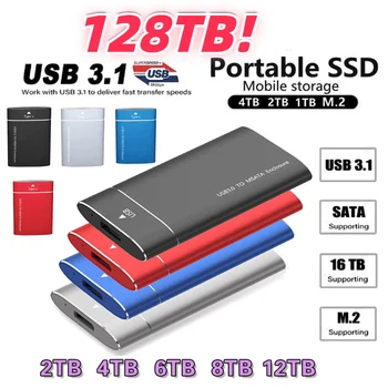 Внешний жесткий диск USB 3.1 Type-C 500 ГБ Портативный Съемный SSD 16T 10T 8T Расширение Высокоскоростных Устройств хранения данных на Жестких дисках