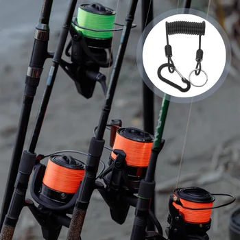 Выдвижной пружинный шнур, страховочный трос для рыбалки на открытом воздухе, защитный сверхмощный спиральный