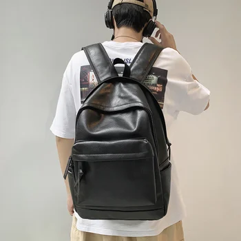 Высококачественный женский мужской рюкзак из мягкой кожи, мужские рюкзаки для девочек, роскошный дизайнерский рюкзак, сумка для ноутбука, дорожная сумка большой емкости