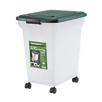 Герметичный контейнер для корма для собак или кошек емкостью 55 литров, зеленый