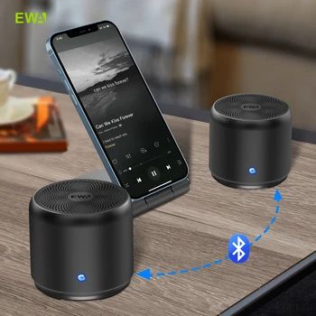 Громкие Bluetooth-колонки EWA A106pro TWS с очень глубокими басами 8 Вт, громкость звука высокой четкости, беспроводной Bluetooth 5.0, 1200 мАч, 12 режимов воспроизведения