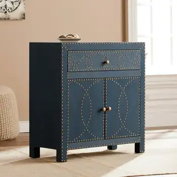 Двухдверный шкаф с темно-синими шипами | привлекательный предмет декора