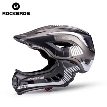 Детские горные шлемы Rockbros Full Face Bike, Съемные встроенные противоударные против пота, 12 вентиляционных отверстий TT-32