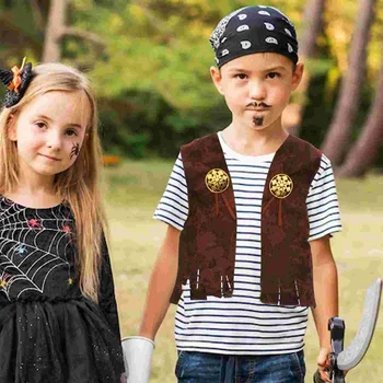 Детский костюм на Хэллоуин, детская одежда для косплея, одежда для вечеринок, трикотажная ткань, ковбойский аксессуар