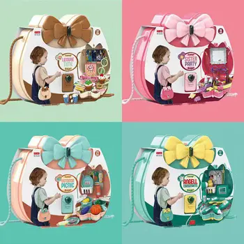 Детский набор для доктора и медсестры понарошку, портативный чемодан, медицинский инструмент для девочек и мальчиков, обучающие развивающие игрушки, комод для кухни