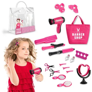 Детский набор косметики для девочек, Подарки, Ролевые игры, Парикмахерские Инструменты для моделирования волос, фен, Модные игрушки для девочек