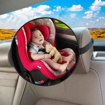Детское автомобильное зеркало размером 17 *17 см С обзором безопасности автомобиля Зеркало заднего сиденья, обращенное к ребенку Сзади, Квадратная камера для ухода за младенцами, монитор безопасности для детей