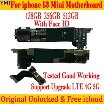 Для iPhone 13 Mini Оригинальная Материнская плата Поддерживает 5G Разблокированную Материнскую плату С/Без Face ID Чистый iCloud Системная Логическая плата IOS 128 ГБ