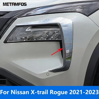 Для Nissan X-trail Xtrail Rogue 2021 2022 2023 Углепластиковый Головной Свет, Полоска Лампы, Накладка Для Век, Аксессуары Для Бровей, Стайлинг Автомобилей