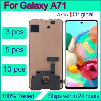 Для Samsung Galaxy A71 Замена экрана Оптом Оригинальный ремонт сенсорного дисплея A715 Tauschen Pantalla LCD Reparatur в сборе