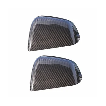 Для Tesla Model3 /Y Защитный чехол для зеркала заднего вида Из черненой углеродистой пайки, Габаритный Аксессуар, Декоративный Ярко-черный