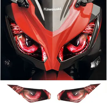 Для мотоцикла kawasaki Ninja 250 Ninja 300 Защитная наклейка для фары головного света, наклейка на передний обтекатель, пленка для украшения
