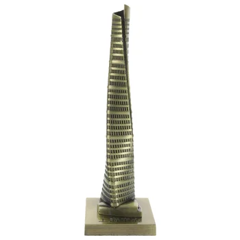 Домашний декор Шанхайская башня Ремесленная модель здания Скульптура Металлические Декоративные скульптуры Сплав Архитектурные путешествия