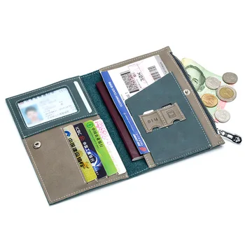 Дорожный кошелек, Держатель для паспорта, Водонепроницаемый кошелек из натуральной кожи, Держатель для визитных карточек, Кошелек, сумка для монет, Бумажник