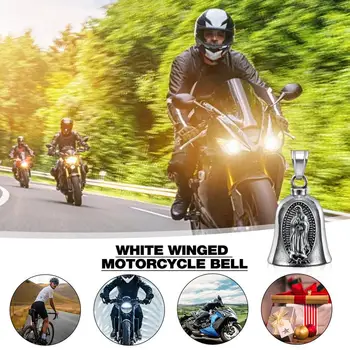 Езда на мотоцикле Lucky Bell из титановой стали в стиле ретро-панк Virgin Mary Bell, Колокольчик для верховой езды, колокольчик духа для мотоцикла, велосипеда