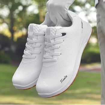 Женская водонепроницаемая обувь для гольфа, мужские удобные кроссовки для гольфа, уличная женская спортивная обувь для ходьбы, противоскользящие спортивные кроссовки