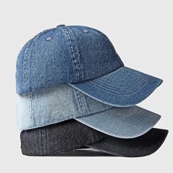 Женская Мужская джинсовая бейсболка, пустая кепка для папы, мужская крутая кепка, повседневная джинсовая одежда, пустая кепка, мужские крутые кепки для шляп