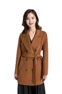 Женская одежда 2023 года, реверсивное классическое шерстяное пальто, осень-зима, новинка