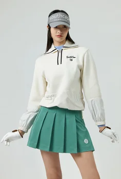 Женская одежда для гольфа 2023, Новая осенняя высококачественная футболка с длинным рукавом на молнии, Свободная спортивная мода