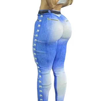 Женские цветные джинсовые штаны для йоги телесного цвета, женские брюки для бега и фитнеса, подходящие для встреч с друзьями
