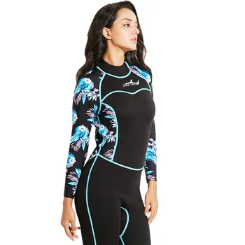 Женский гидрокостюм 2 мм неопрена гидрокостюм для взрослых серфинг плавание подводное плавание костюм принт дамы холодной водой дайвинг подводное плавание, копье
