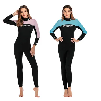 Женский гидрокостюм из неопрена толщиной 3 мм, женский цельный гидрокостюм с длинными рукавами, теплый солнцезащитный крем, костюм для подводного плавания, дрифтинга, серфинга, водолазный костюм