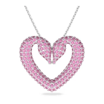 Женское роскошное ожерелье в виде сердца, серьги, браслеты, подарок, Новая мода