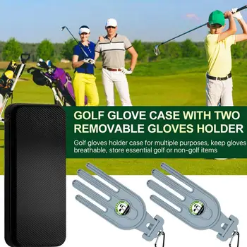 Жесткий кронштейн EVA для перчаток, держатель для хранения перчаток от пота для гольфа, Переносная Подвесная подставка для перчаток для гольфа С карабинами для рюкзака