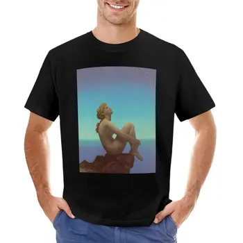Звезды- Максфилд Пэрриш, футболка с иллюстрациями середины века, короткая футболка с аниме, мужские футболки с длинным рукавом