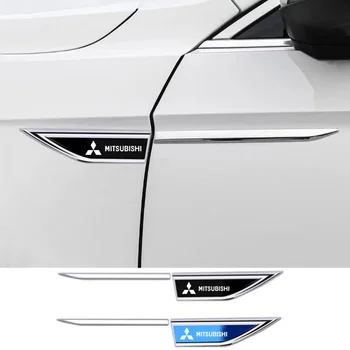 Значок Бокового Лезвия На Крыле Автомобиля Защитная Металлическая Наклейка на Кузов Автомобиля для Mitsubishi Pajero Sport Outlander ASX Lancer Eclipse Cross