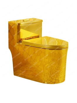 Золотой Сифон для унитаза Сверхбольшого диаметра, Водосберегающий Немой Унитаз, Местный Роскошный Золотой Унитаз, Ванная комната маленькой квартиры