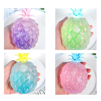 Игрушка-ананасовые шарики-антистресс, фруктовый гель СВЕЖЕГО цвета с блестками